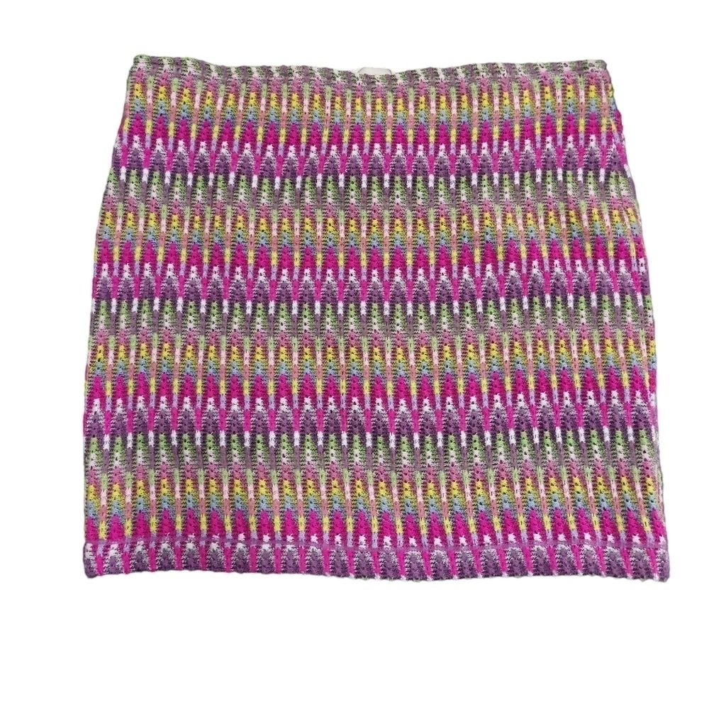 Chelsea & Violet Multi Color Knit Mini Skirt- size M